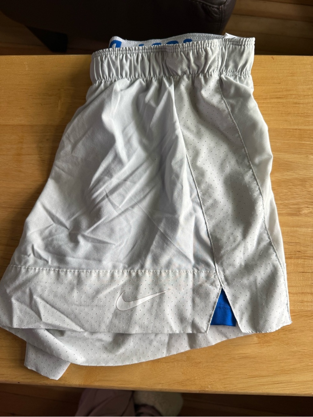 Women’s Nike Dri-Fit Blue and grey colored athletic shorts size small - Picture 5 of 6